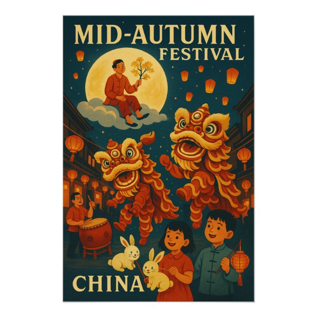 Chinese Mid-Autumn Festival Night 2025 Poster (Front)
