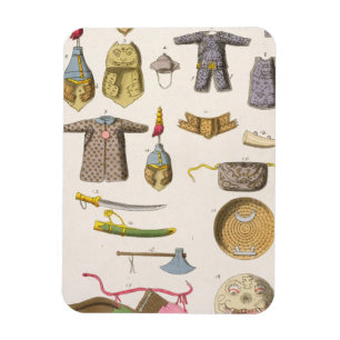 Chinese military arms and apparel, illustration fr magnet