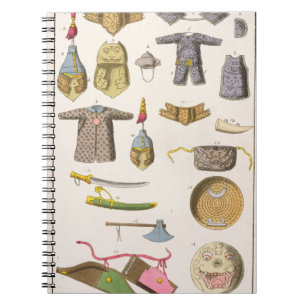 Chinese military arms and apparel, illustration fr spiral notebook