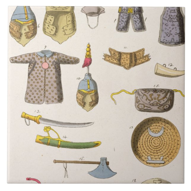 Chinese military arms and apparel, illustration fr tile (Front)