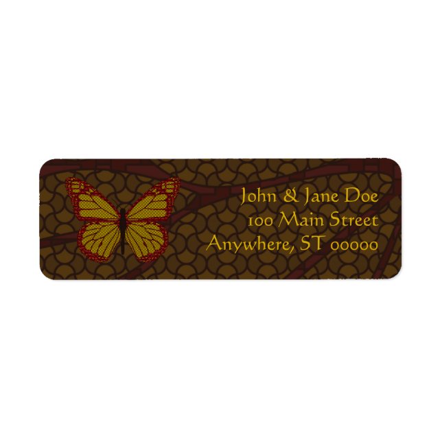 Chinese Monarch Address Label (Front)