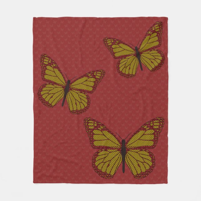 Chinese Monarch Fleece Blanket (Front)