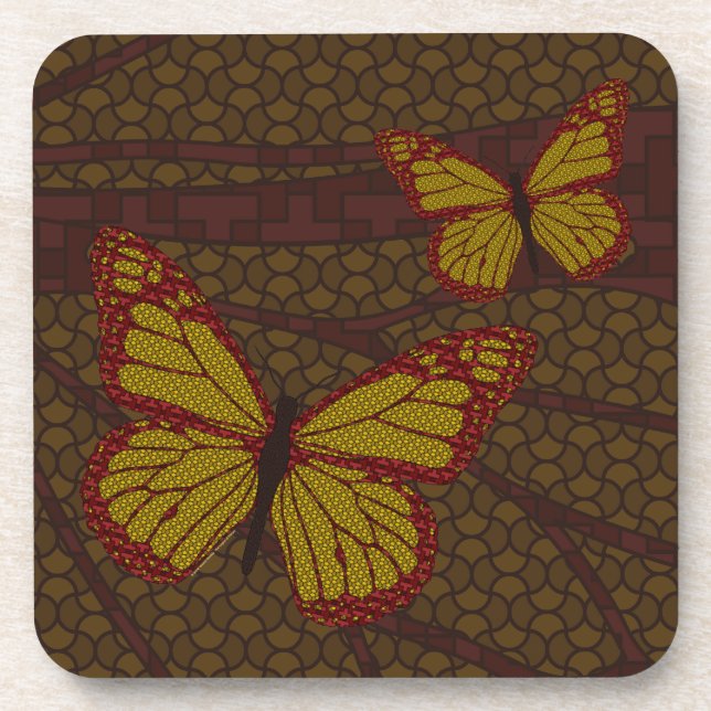 Chinese Monarch Square Coaster (Front)