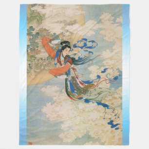 Chinese Moon Goddess fleece blanket