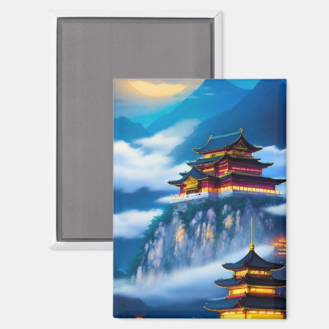 Chinese Mountain Palace Magnet (Front/Back)