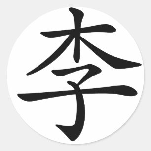 Chinese name for Lee 20201_1.pdf Classic Round Sticker