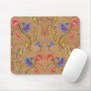 Chinese Nanjing Imperial Red-Gold Brocade Mouse Pad
