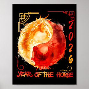 Chinese New Lunar Year Of The Horse 2026 Poster