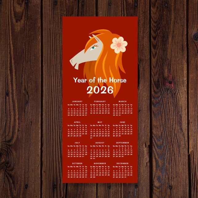 Chinese New Lunar Year Zodiac Horse 2026 Calendar (Creator Uploaded)