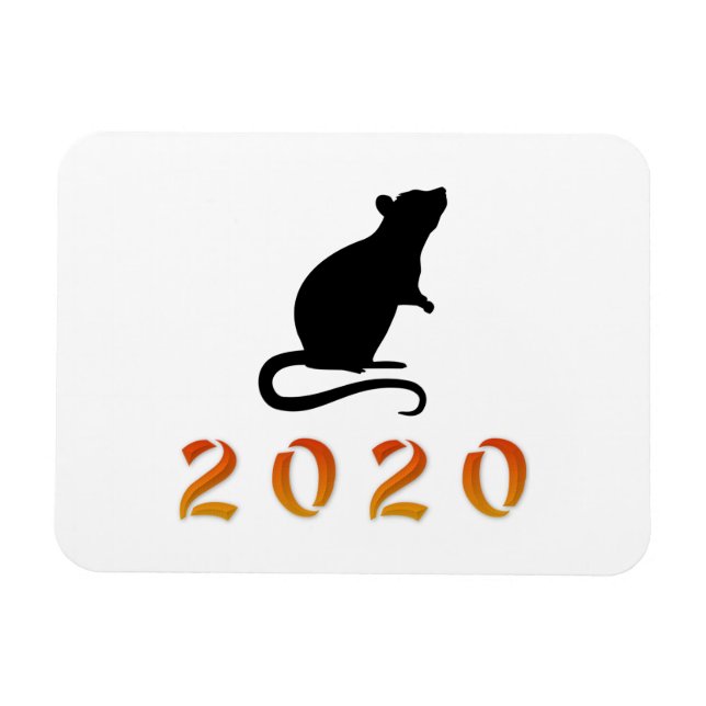 Chinese New Year 2020 Rat Magnet (Horizontal)