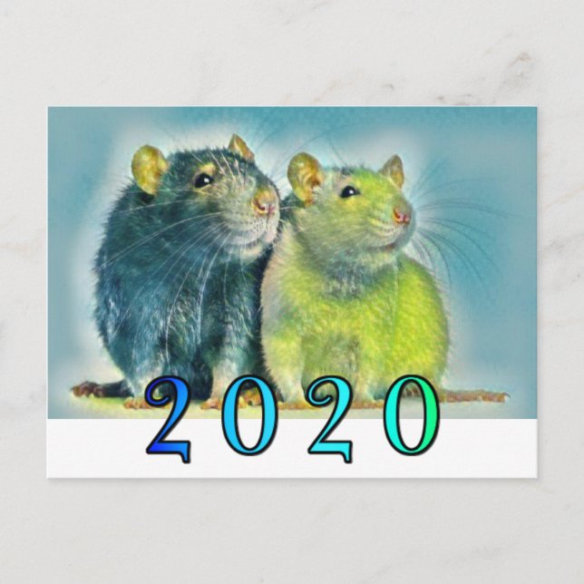 Chinese New Year 2020 Rat Postcard (Front)