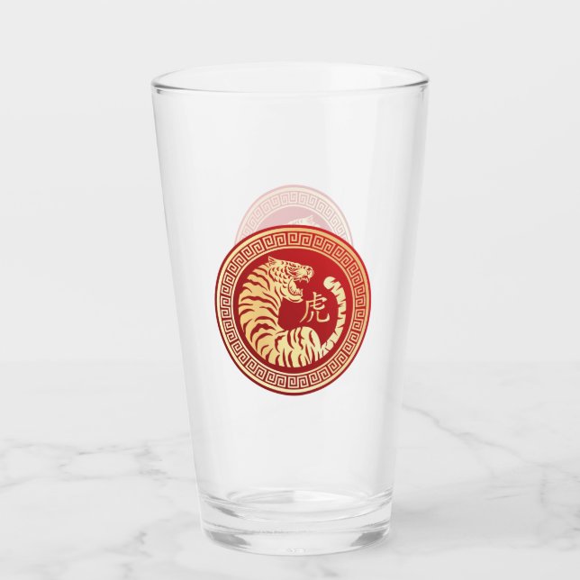 Chinese new year 2022. the year of the tiger. glass (Front)