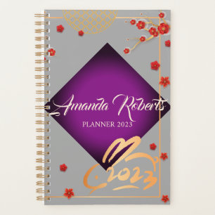 Chinese New Year 2023 Rabbit  Plum Blossom Flowers Planner