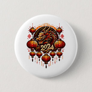 chinese new year 2024 6 cm round badge