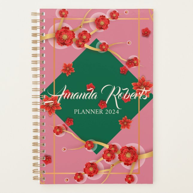 Chinese New Year 2024 Blossom Flowers Planner (Front)