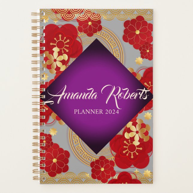 Chinese New Year 2024 Blossom Flowers Planner (Front)