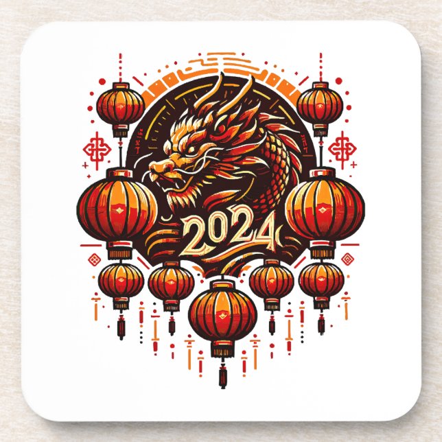  chinese new year 2024 coaster (Front)