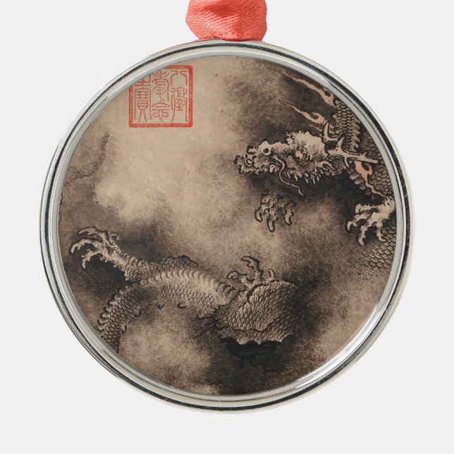 Chinese New Year 2024 Painting Dragon RO Metal Tree Decoration (Front)