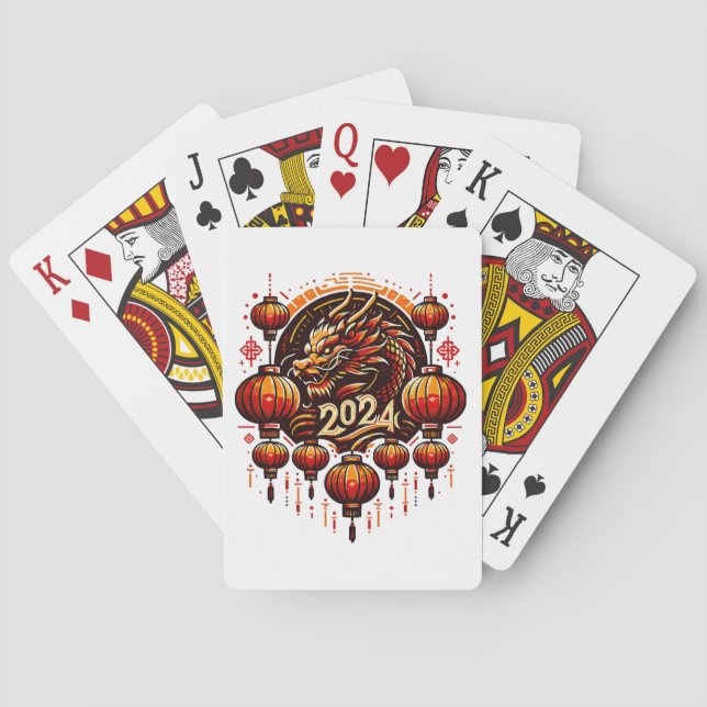 chinese new year 2024 playing cards (Back)