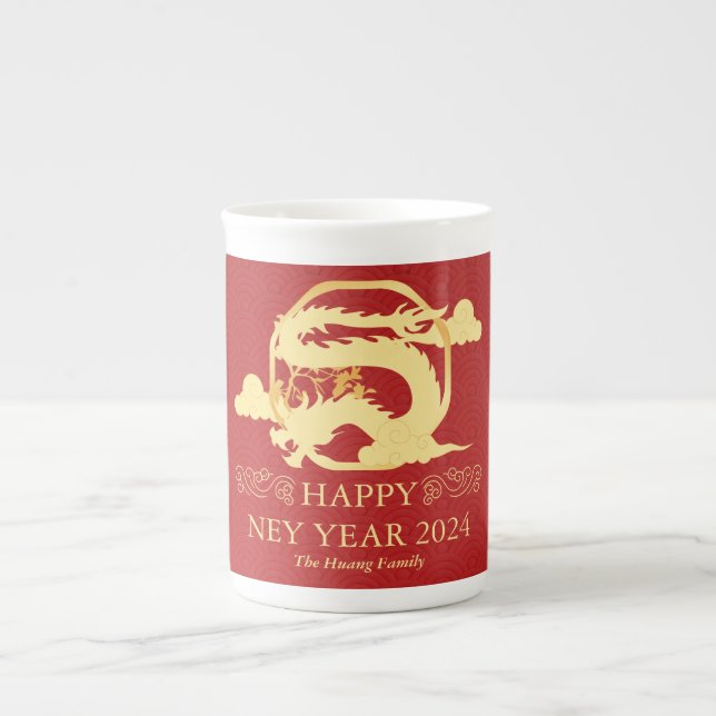 Chinese New Year 2024, Year Of The Dragon Bone China Mug (Front)