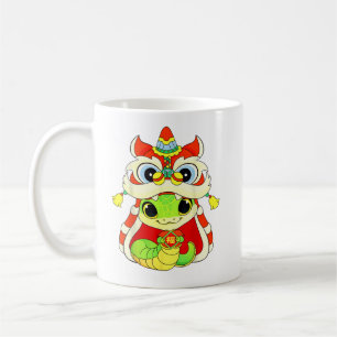 Chinese New Year 2025 Cute Baby Snake Dragon Coffee Mug