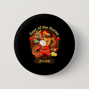 Chinese New Year 2026 Clothes Boys Girls Year Of T 6 Cm Round Badge