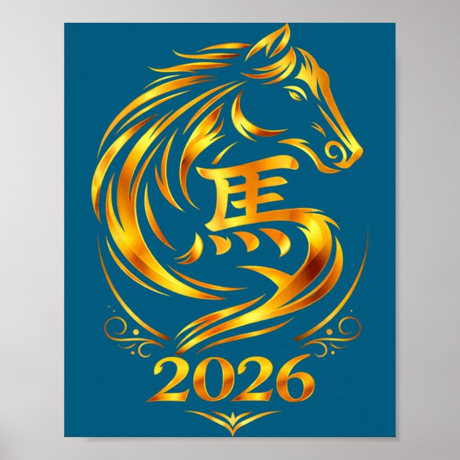 Chinese new year 2026 fire horse  poster (Front)