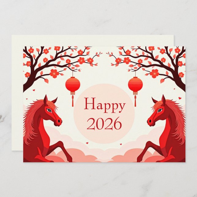 Chinese new year 2026 holiday card (Front/Back)