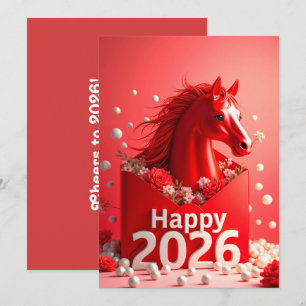 Chinese new year 2026 holiday card