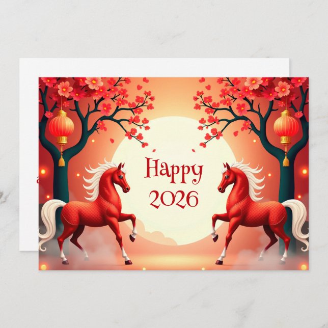 Chinese new year 2026 holiday card (Front/Back)