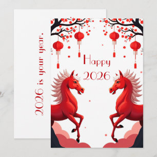Chinese new year 2026 holiday card