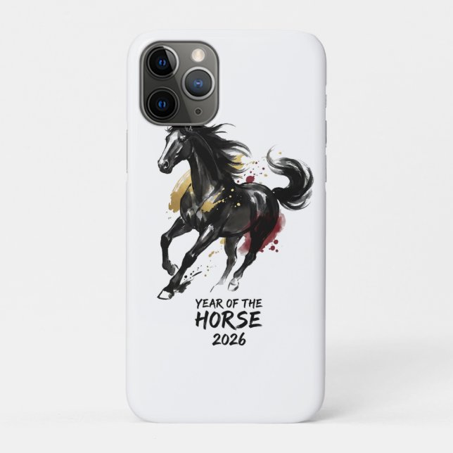 Chinese New Year 2026 Horse Art Case-Mate iPhone Case (Back)