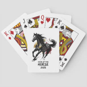 Chinese New Year 2026 Horse Art Playing Cards