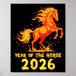 Chinese New Year 2026 Horse Happy Chinese New Year Poster