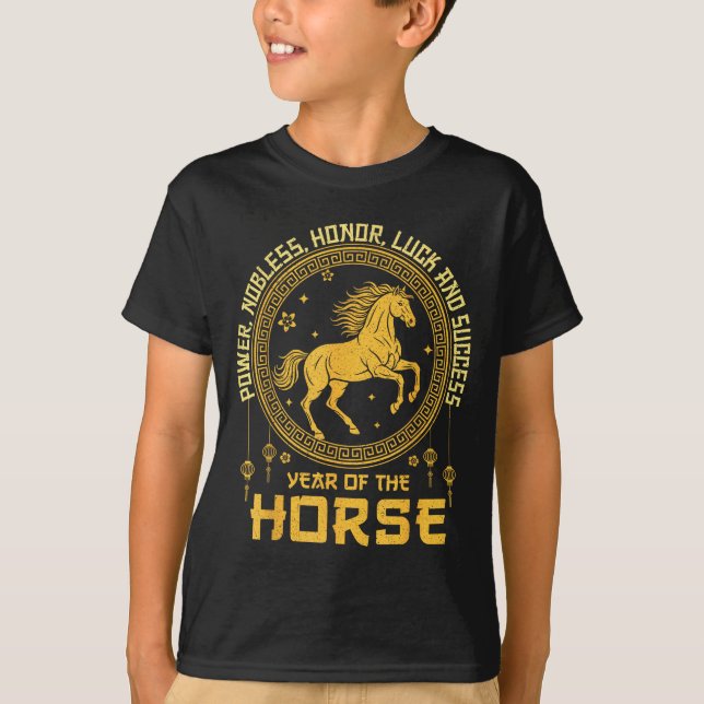 Chinese New Year 2026 Horse Happy Chinese New Year T-Shirt (Front)