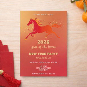 Chinese New Year 2026 Horse New Year Party Invitation