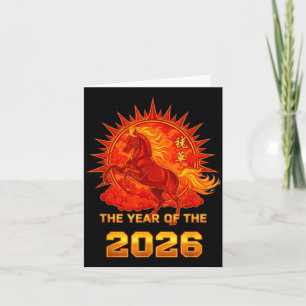 Chinese New Year 2026 Of The Fire Horse Men Women Card