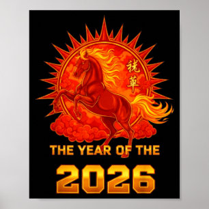 Chinese New Year 2026 Of The Fire Horse Men Women Poster