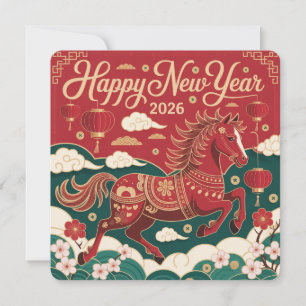 Chinese New Year 2026 Red Fire Horse