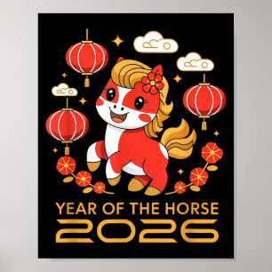 Chinese New Year 2026 Year Of The Horse 2026 Women Poster