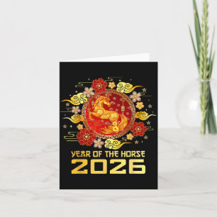 Chinese new year 2026 year of the horse card