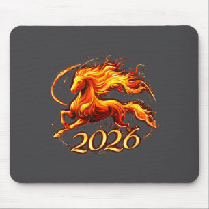 Chinese New Year 2026 Year Of The Horse Fire Horse Mouse Pad