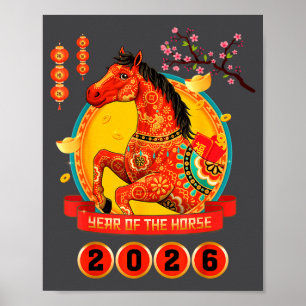 Chinese New Year 2026 Year Of The Horse Happy Luna Poster