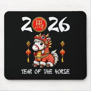 Chinese New Year 2026 Year Of The Horse Happy New  Mouse Pad