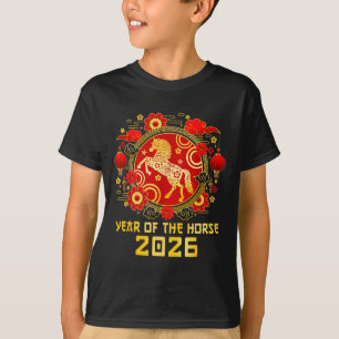 Chinese New Year 2026 Year Of The Horse Happy New  T-Shirt