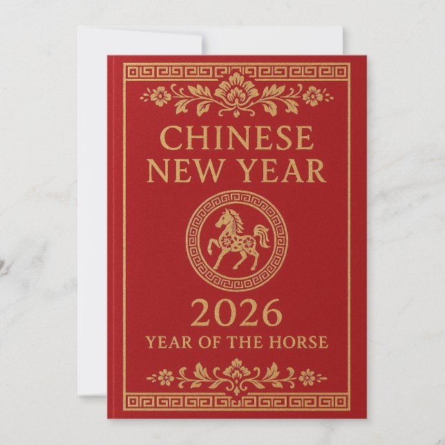 Chinese New Year 2026 - Year of the Horse Holiday Card (Front)