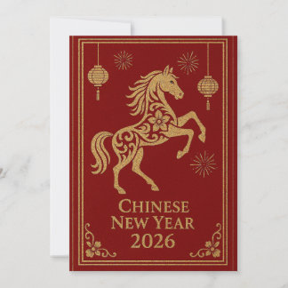 Chinese New Year 2026 - Year of the Horse Holiday Card