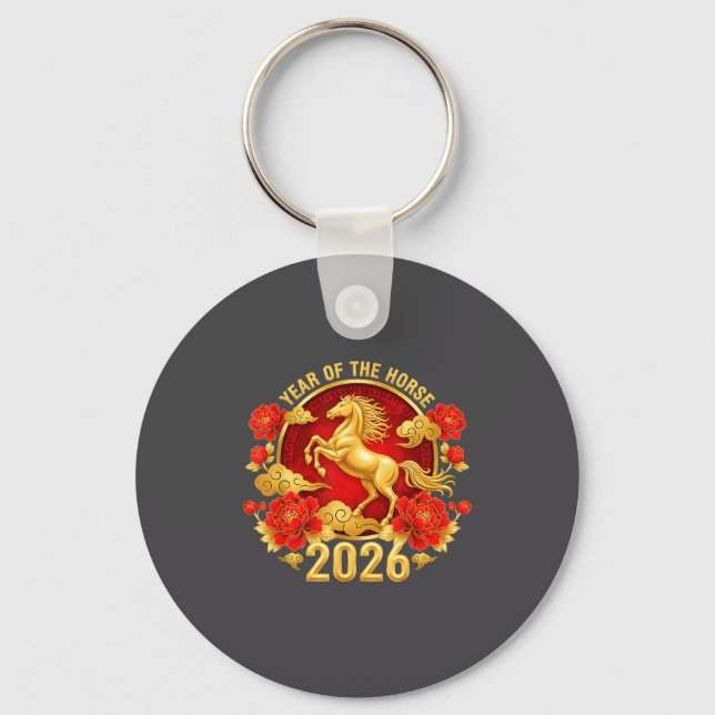 Chinese New Year 2026 Year Of The Horse  Key Ring (Front)