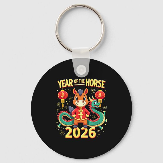 Chinese New Year 2026 Year Of The Horse  Key Ring (Front)