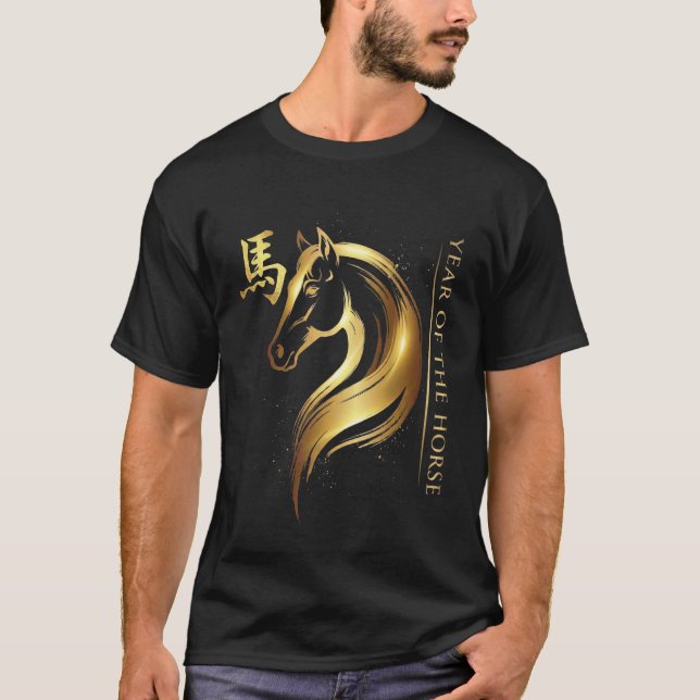 Chinese New Year 2026 Year of The Horse Long Sleev T-Shirt (Front)